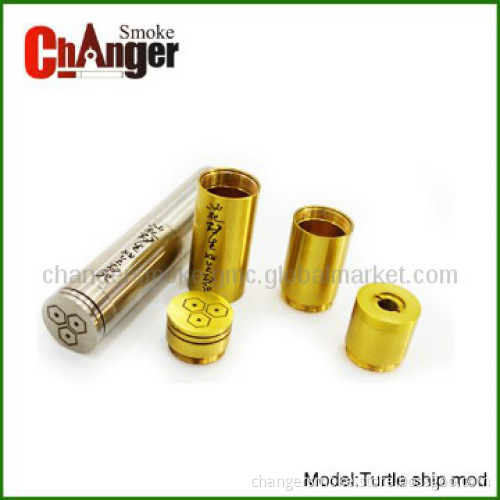 2014 best brass and stainless steel mod turtle ship mod e cigarette